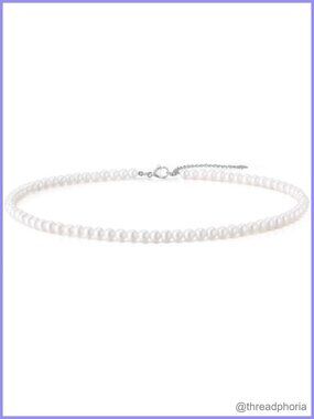 Freshwater Pearl Necklace Choker 16 Inch 925 Sterling Silver Lobster Clasp